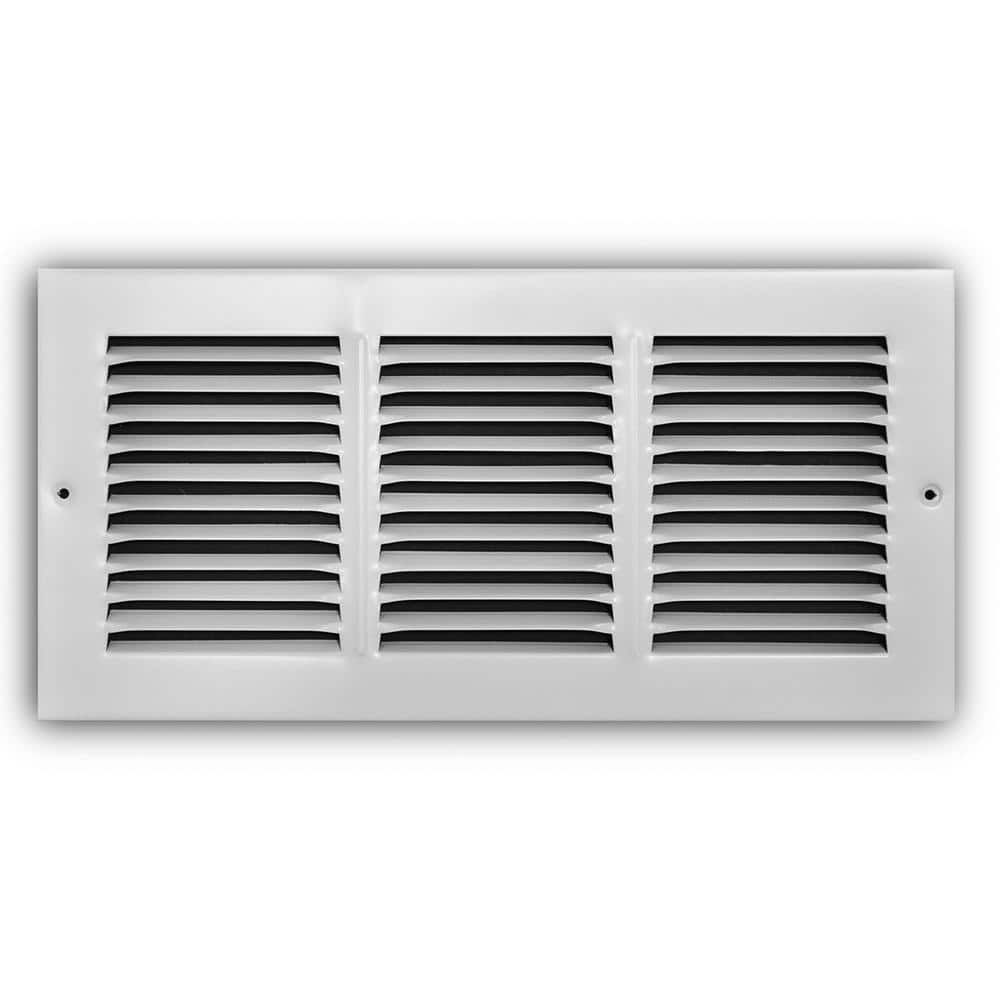 Everbilt 14 in. 6 in. Steel Return Air Grille White