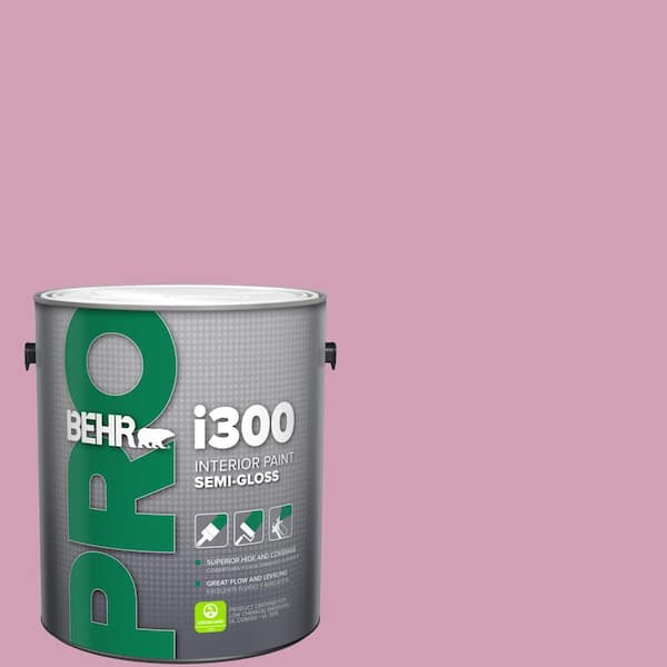 BEHR PRO 1 gal. #M130-4 Raspberry Smoothie Semi-Gloss Interior Paint (2)