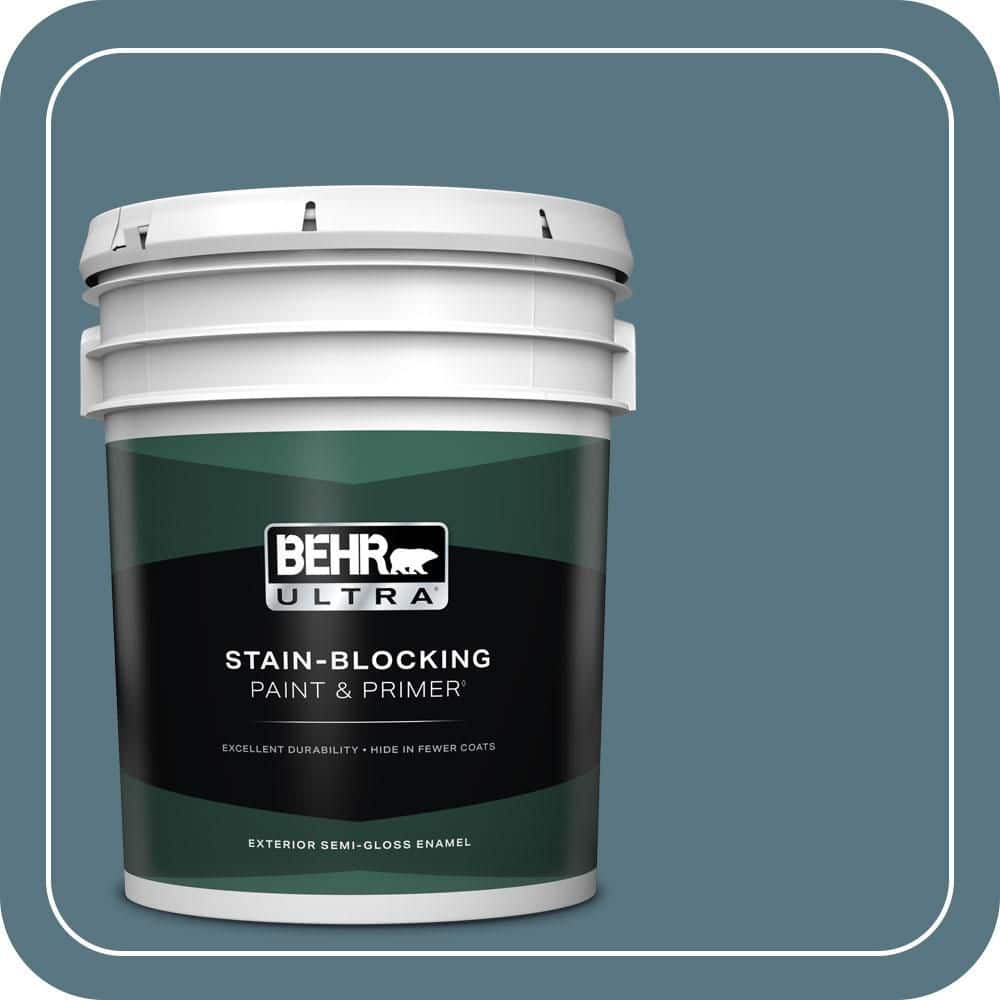 BEHR ULTRA 5 gal. #MQ5-26 Hampton Surf Semi-Gloss Enamel Exterior Paint & Primer