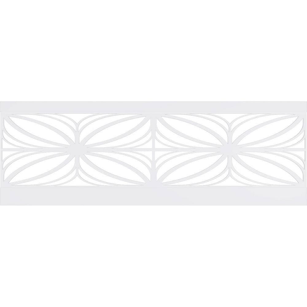 Ekena Millwork 32 in. H 94-1/2 in. W sq. Otis PVC Wainscot Paneling Kit (2)