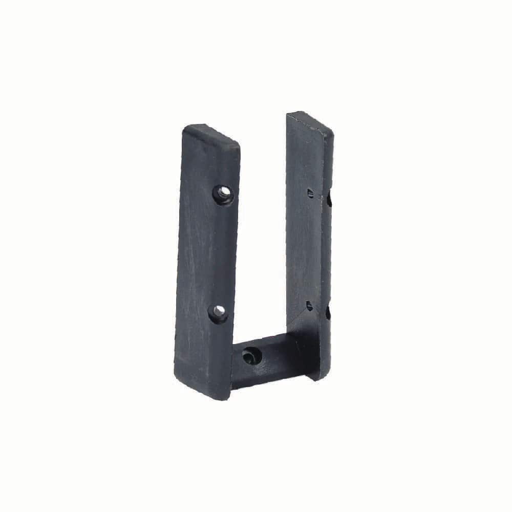 Fortress Building Products 2-in. x 4-in. Plastic Black Level/Stair Rail Bracket Rail to Post Connection (2-Pack)