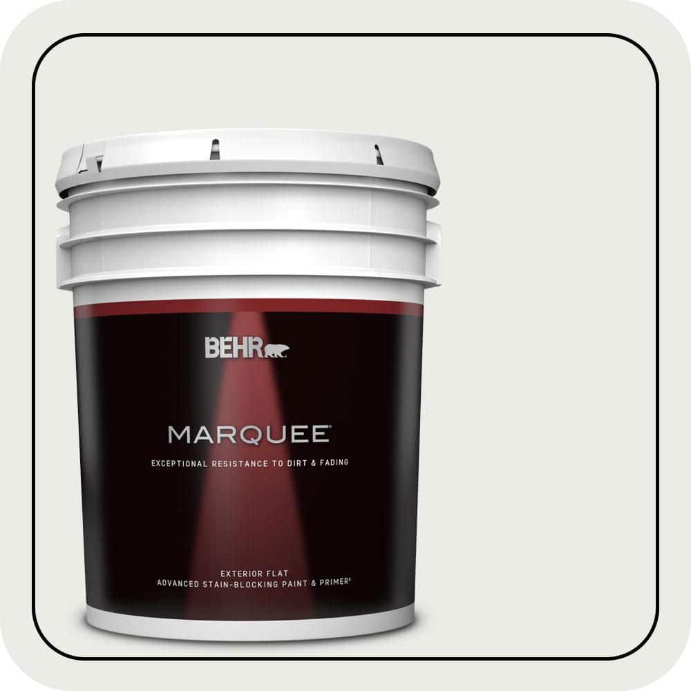 BEHR MARQUEE 5 gal. Designer Collection #DC-002 Statement White Flat Exterior Paint & Primer