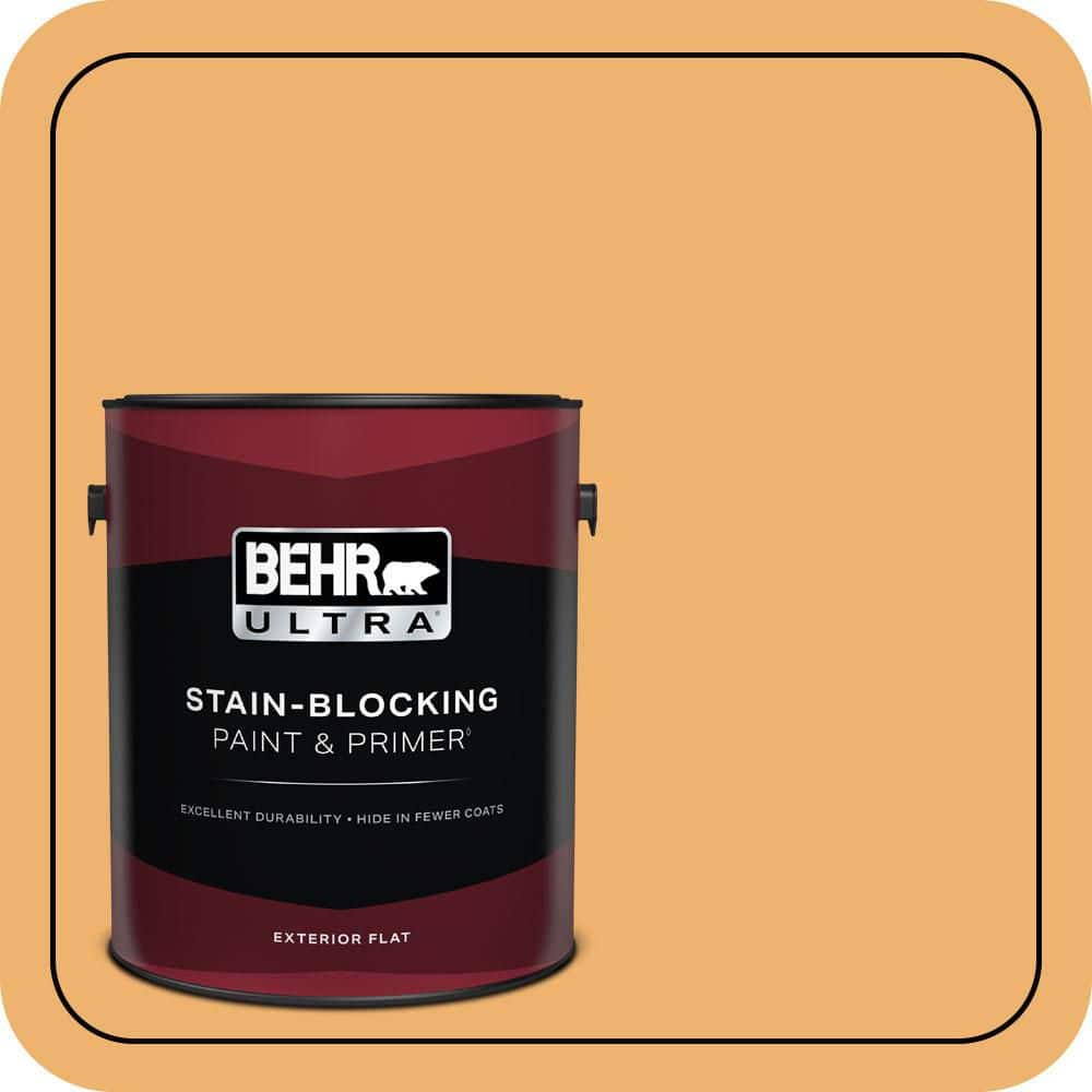 BEHR ULTRA 1 gal. #PPU6-03 Sunburst Flat Exterior Paint & Primer