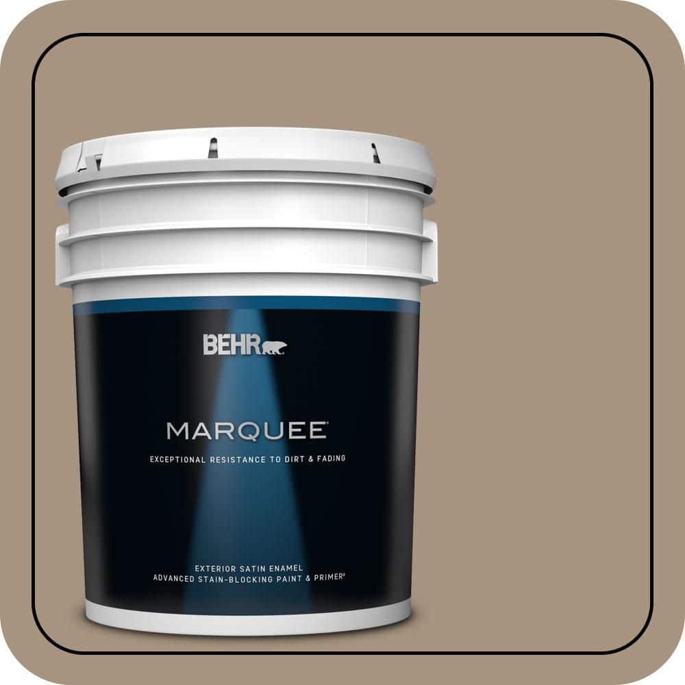 BEHR MARQUEE 5 gal. #PPU7-05 Pure Earth Satin Enamel Exterior Paint & Primer (1)