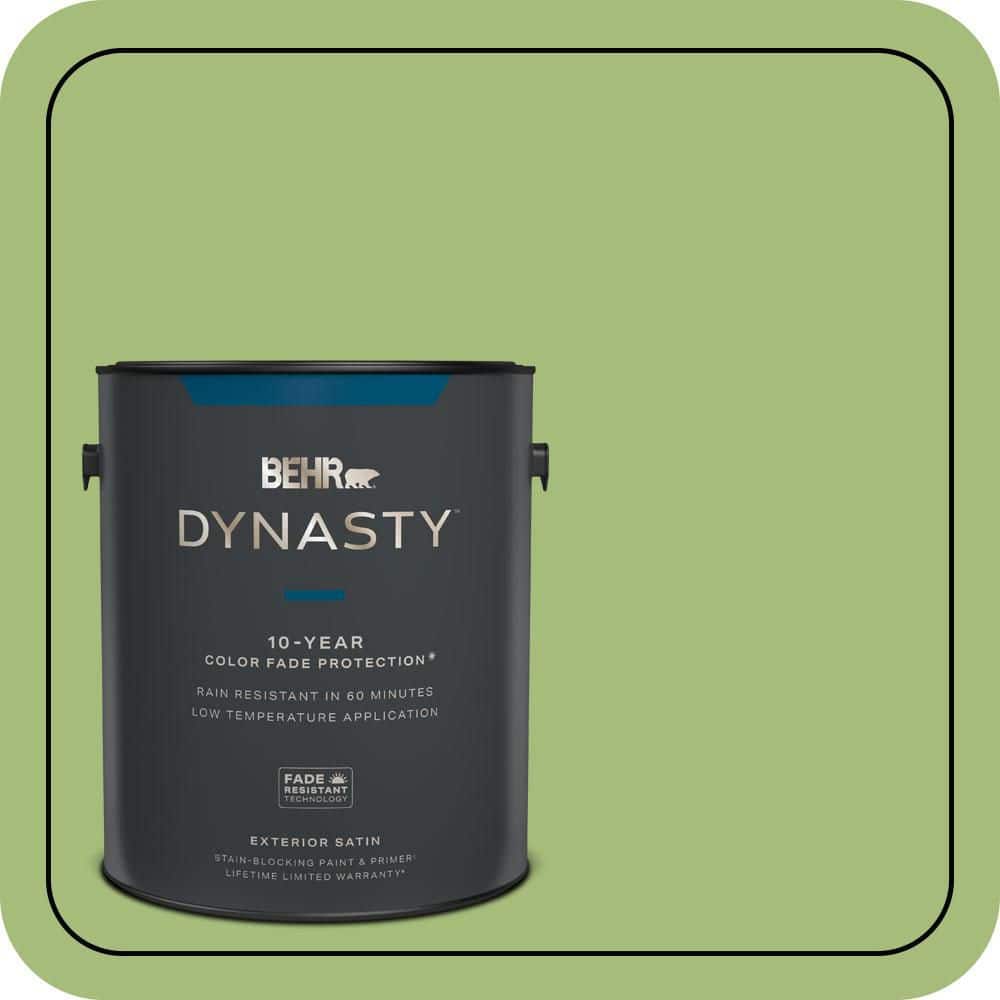 BEHR DYNASTY 1 gal. #P370-5 Lazy Caterpillar Satin Enamel Exterior Stain-Blocking Paint & Primer