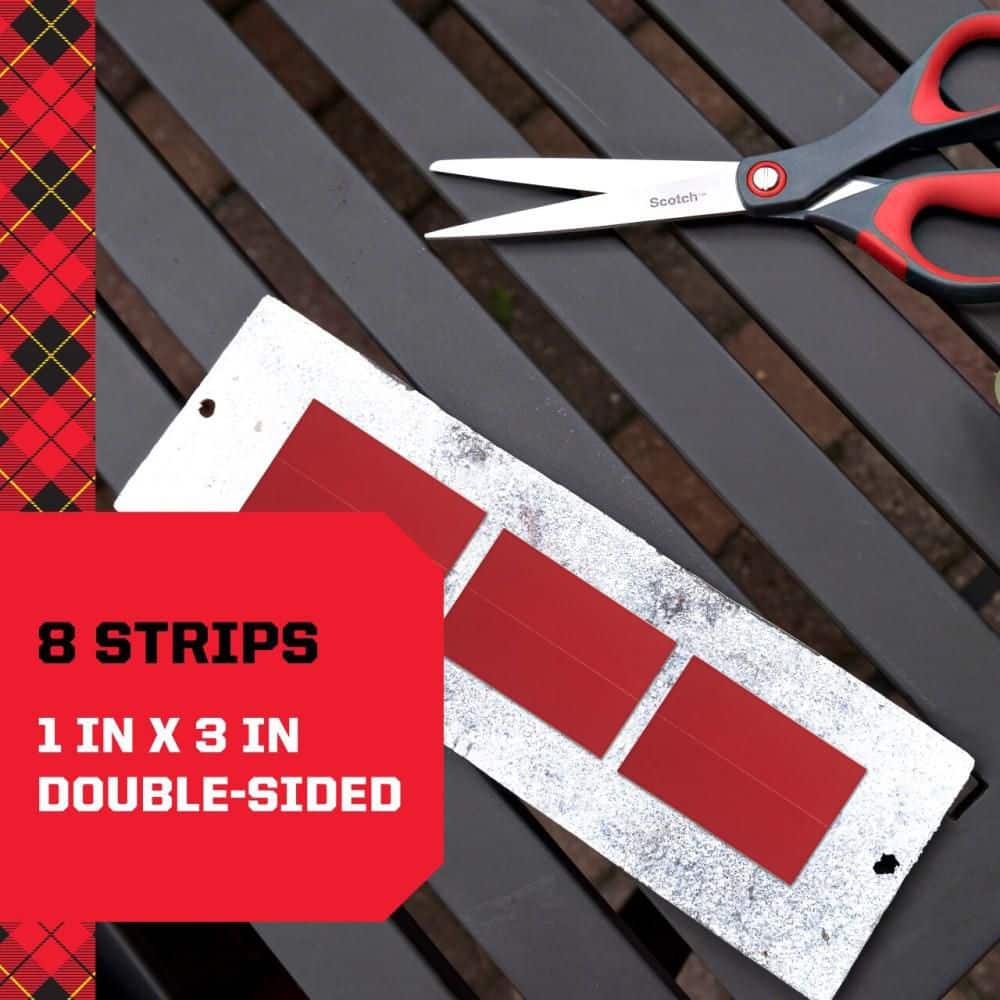 Scotch-Mount 1 in. x 3 in. Extreme Double-Sided Mounting Strips (2)