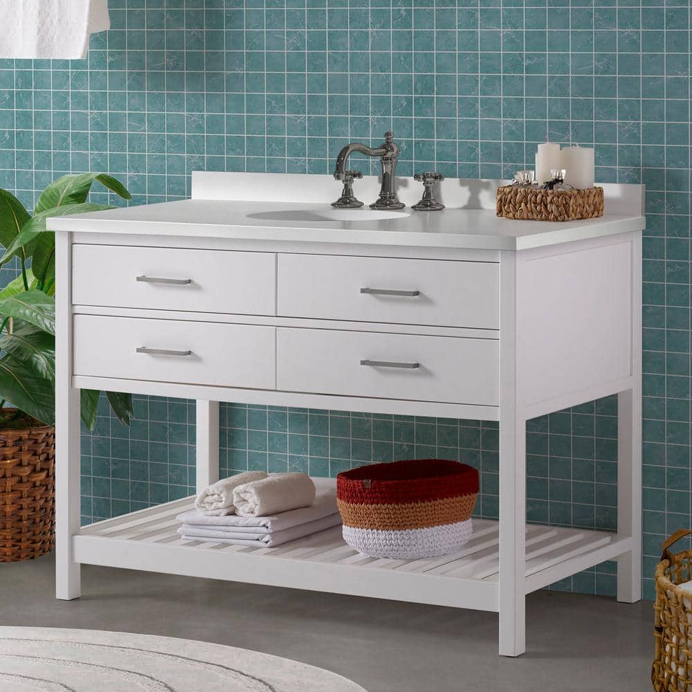 Alaterre Furniture Harrison W 21 in. D 34 in. H Bath Vanity Cabinet without Top (3)