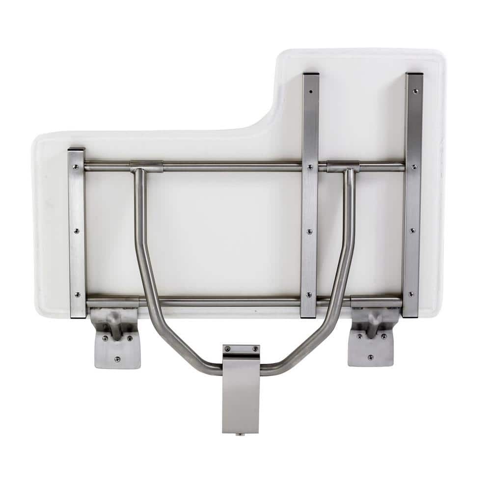 MUSTEE CareGiver 32 in. Left Hand Shower Seat Bench (2)