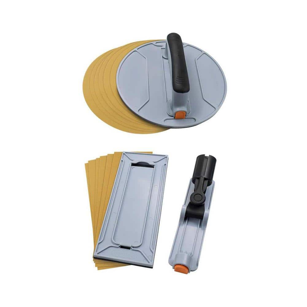 KIWDZFU Drywall Hand Sander Radial Rectangular with Threaded Extension Pole Adapter for Wood Metal Cleaning Polishing (1)