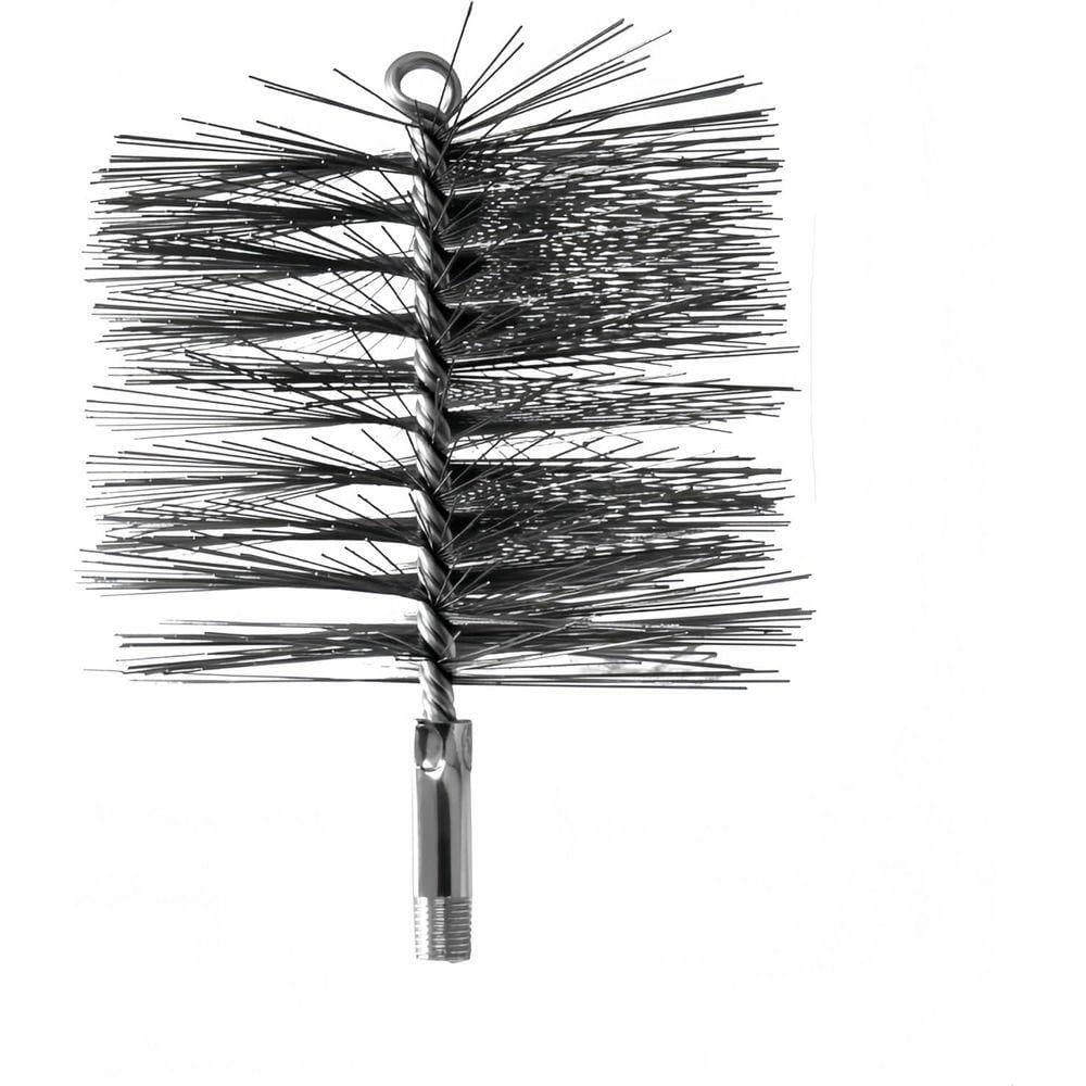 KIWDZFU 6 in. Stainless Steel Chimney Cleaning Brush 1/4 NPT Fitting for Masonry Flue