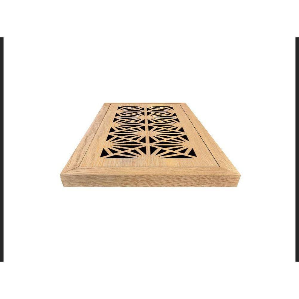 STELLAR Hardwood Floor Register, Duct Opening 6X12 (Overall 9x15) - Sunburst Design (2)