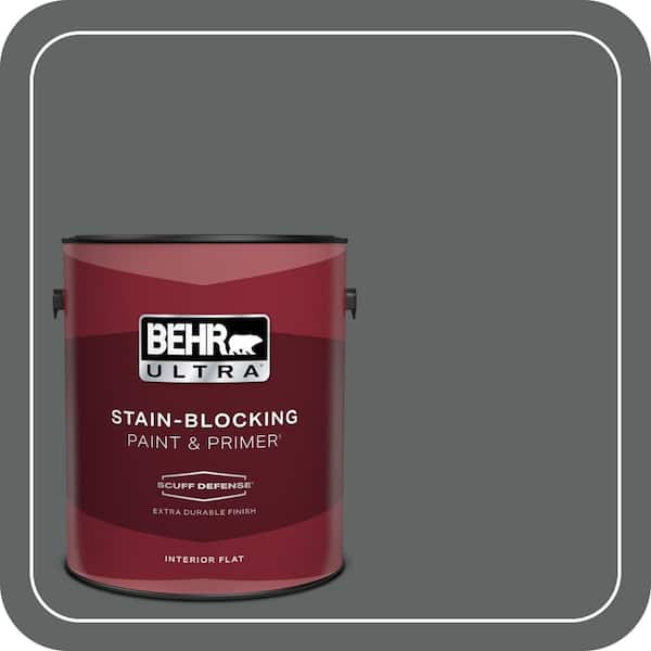 BEHR PREMIUM PLUS #BXC-41 Charcoal Flat Low Odor & Primer (3)