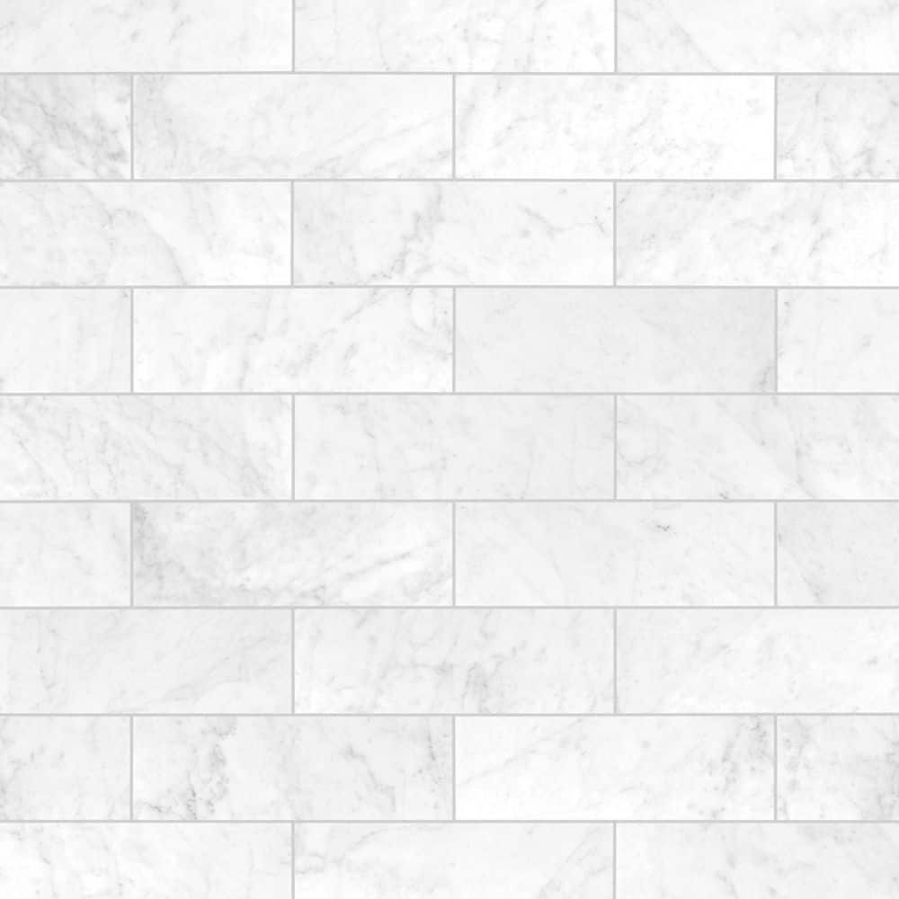 MAAX Utile 48 in. W x 32.5 in. D x 80 in. H 3-pieces Direct-to-Stud Composite Alcove Shower Surrounds in Marble Carrara (3)