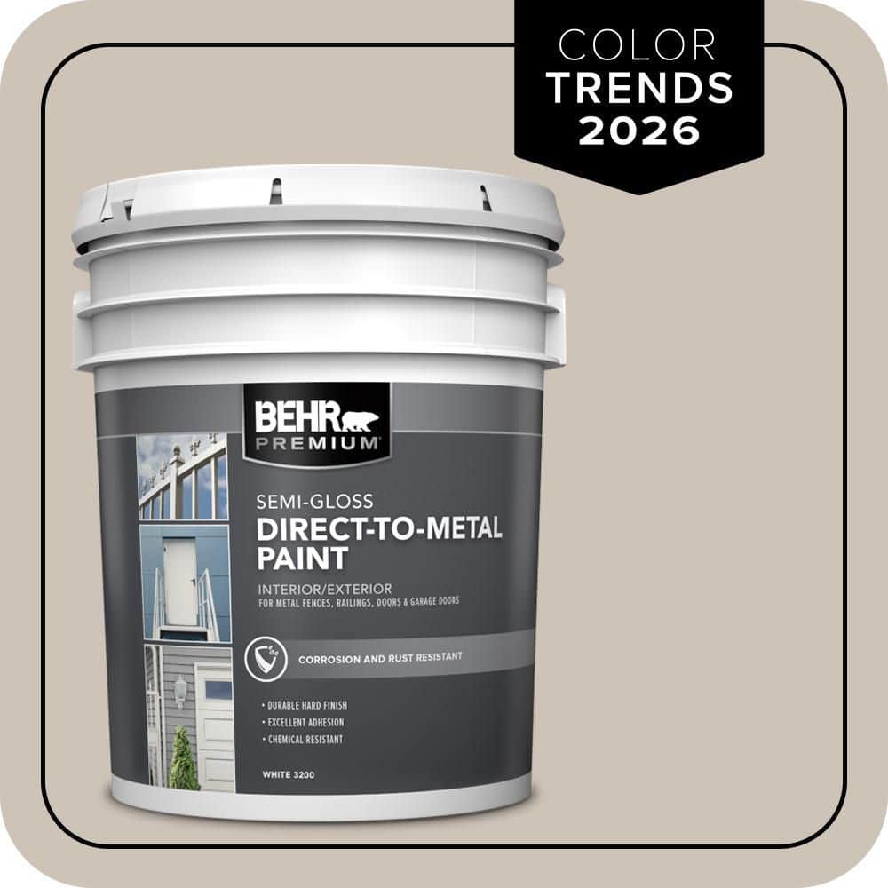 BEHR PREMIUM 5 gal. #720C-3 Wheat Bread Semi-Gloss Direct to Metal Interior/Exterior Paint