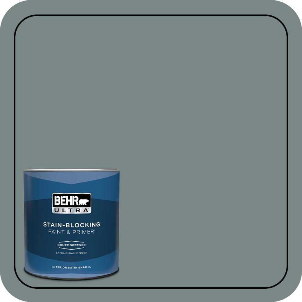 BEHR ULTRA 1 qt. #PPU12-16 Juniper Ash Extra Durable Satin Enamel Interior Paint & Primer