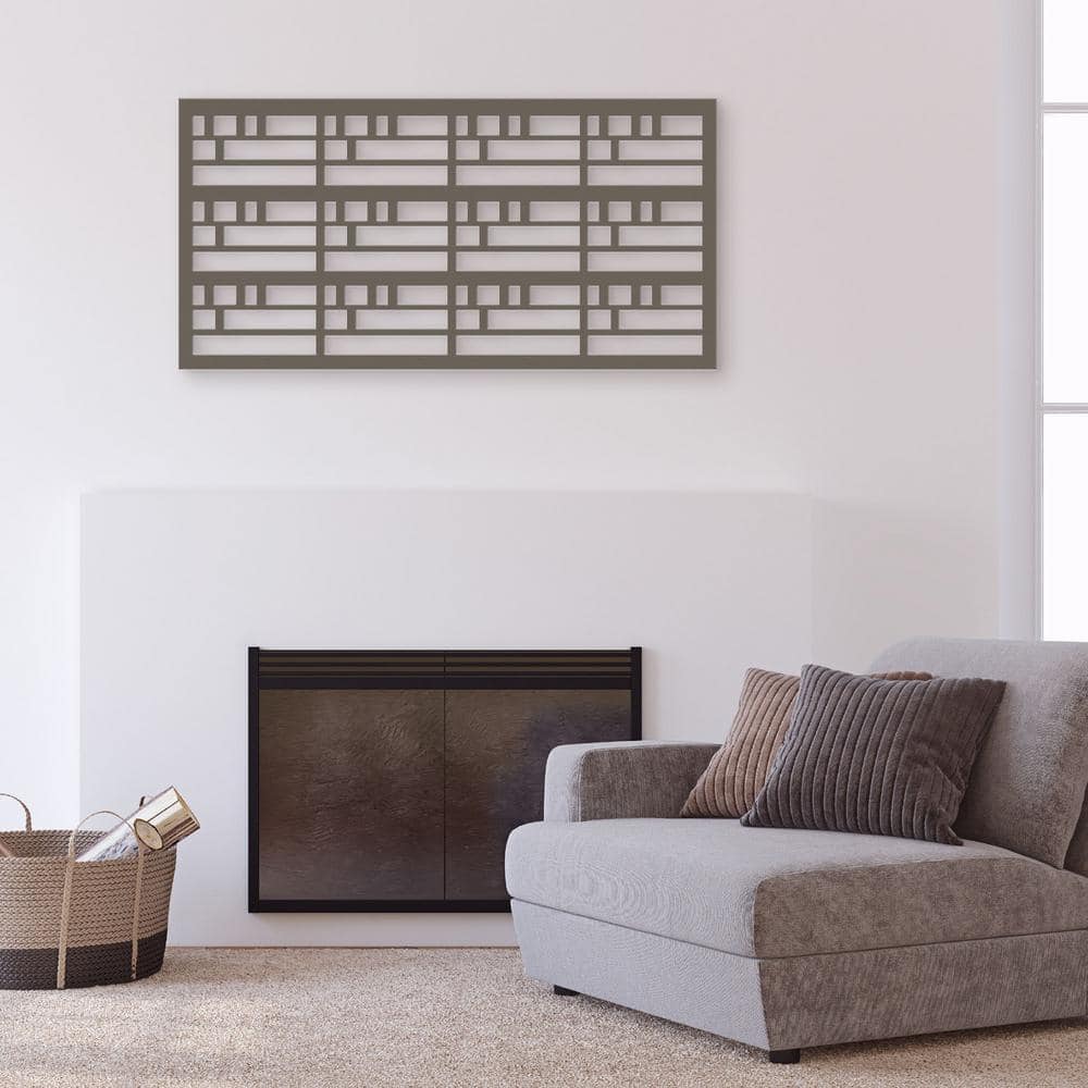 GRID AXCENTS Wright 48 in. x 24 in. Warmstone Polypropylene Multi-Purpose Decorative Panel (2)