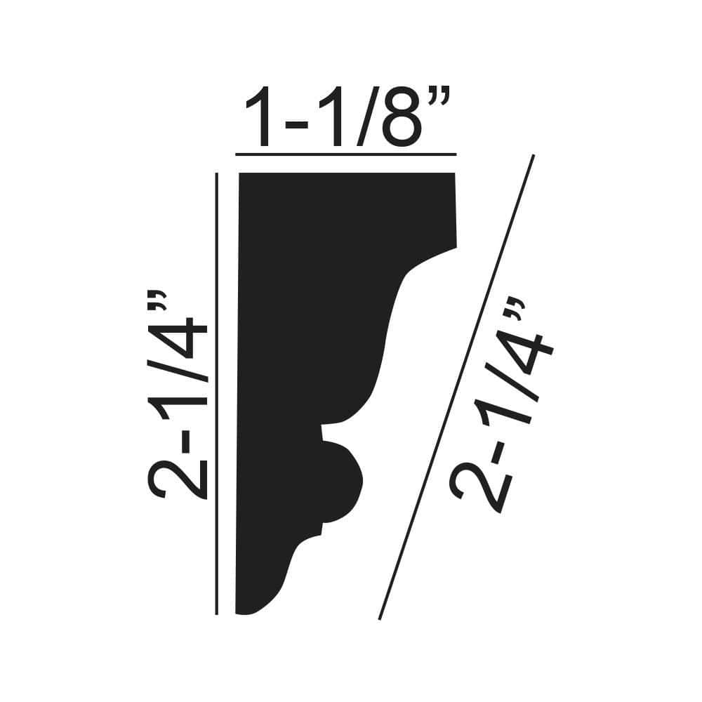 American Pro Decor Pro Pack 1 1/8 in. x 2 1/4 in. x 96 in. Unfinished Recycled Polystyrene Crown Moulding (6-Pack − 48 Total Linear Feet) (3)