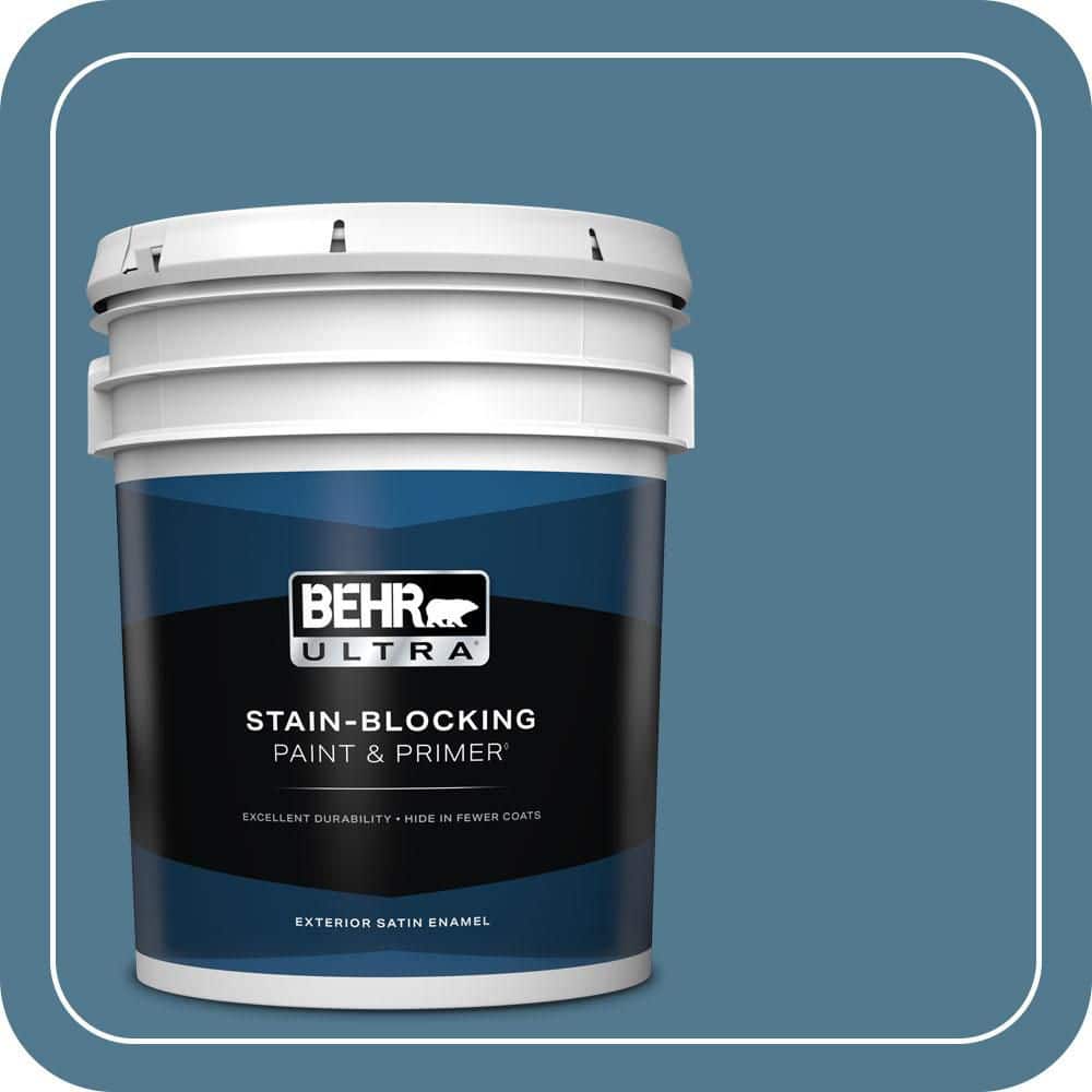 BEHR ULTRA 5 gal. #PPU14-03 Cayman Bay Satin Enamel Exterior Paint & Primer