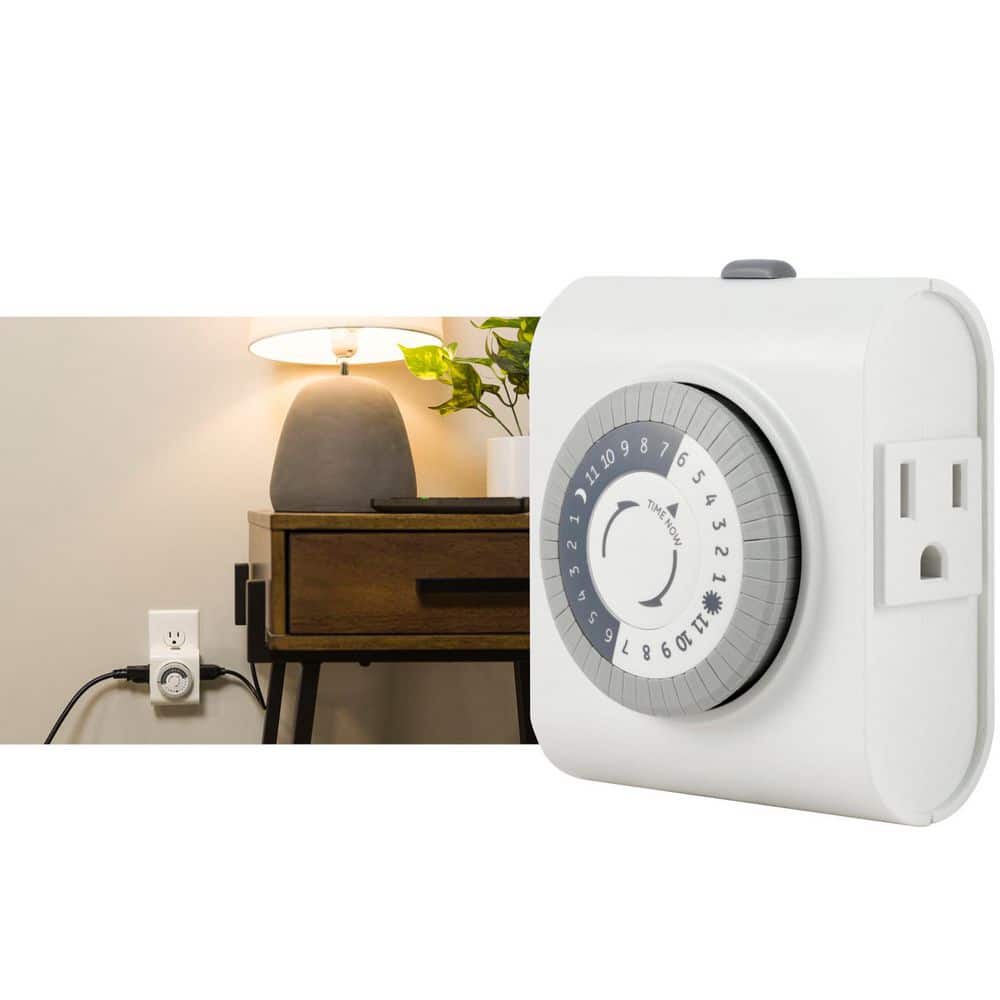 UltraPro Heavy-Duty Mechanical Timer, 2-Grounded Outlets, 24hr (2)