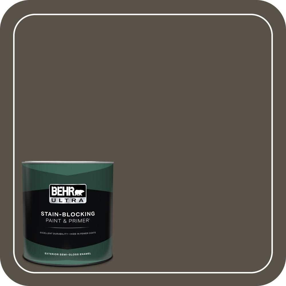 BEHR ULTRA 1 qt. #S-H-740 Fedora Semi-Gloss Enamel Exterior Paint & Primer