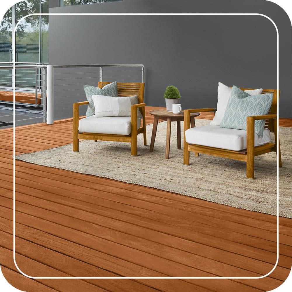 BEHR PREMIUM 1 gal. #ST-240 Autumn Trail Semi-Transparent Waterproofing Exterior Wood Stain and Sealer (4)