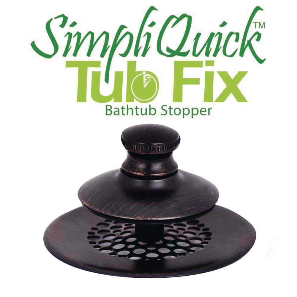 Watco 2.875 in. SimpliQuick Push Pull Bathtub Stopper, Grid Strainer and Silicone (3)