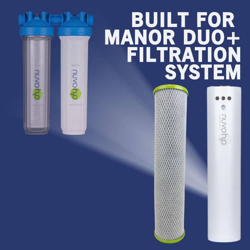 NuvoH2O Manor + Taste Whole House Salt-Free Water Softener, Conditioner, And Filtration System Replacement Cartridge (3)