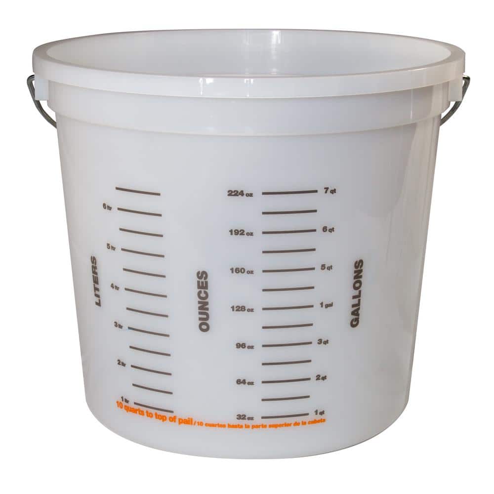 HDX 10 Quart Natural Plastic Paint Bucket (2)