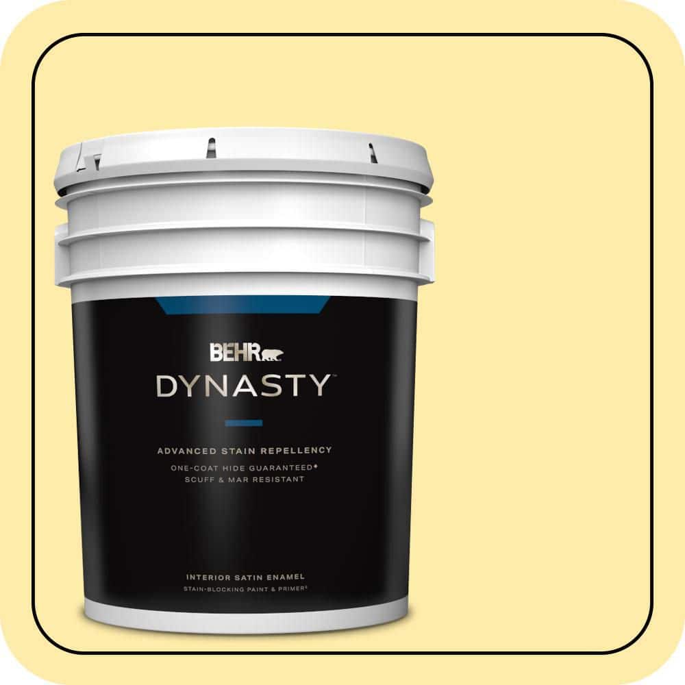 BEHR DYNASTY 5 gal. #P300-3 Rite of Spring Satin Enamel Interior Stain-Blocking Paint and Primer