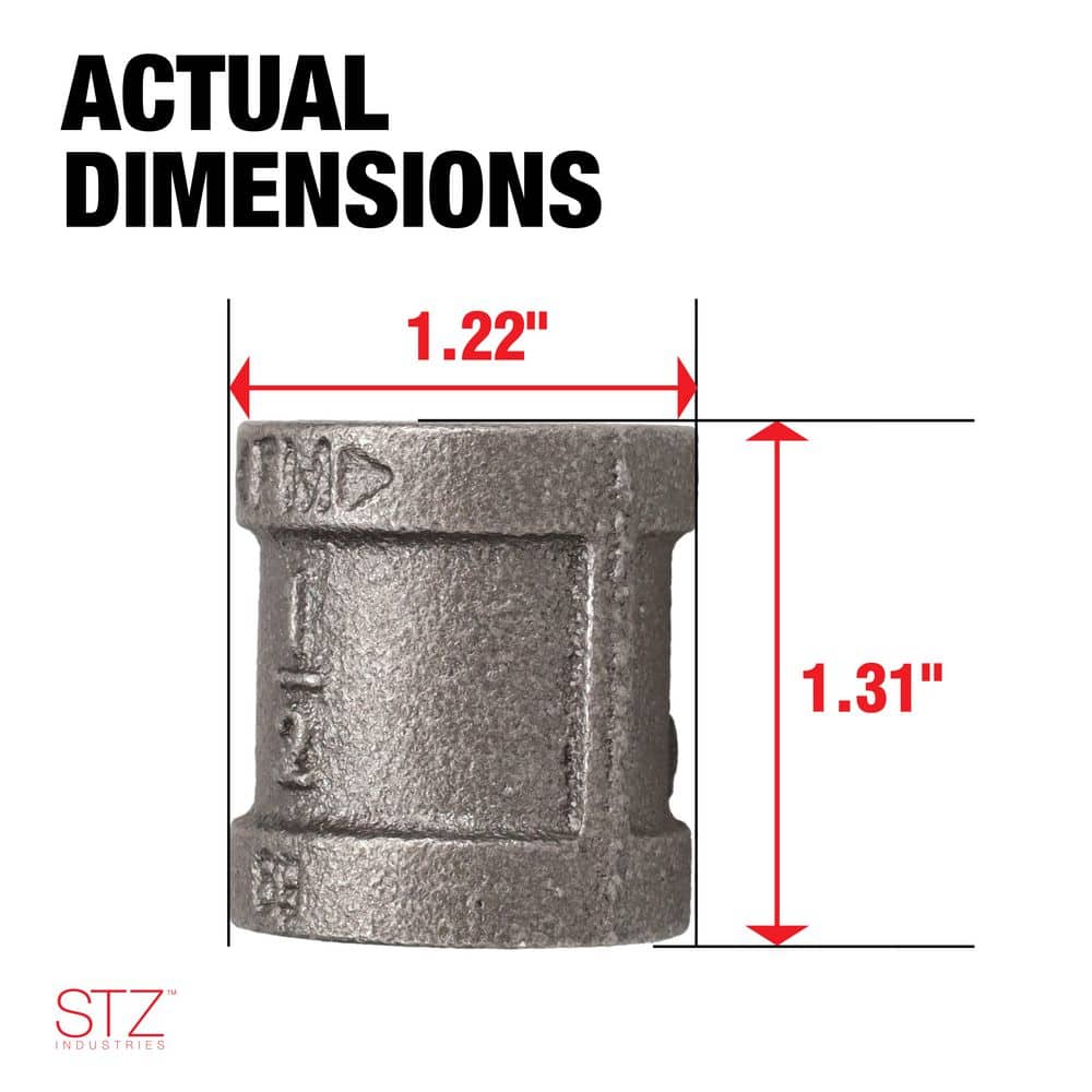 STZ 1/2 in. FIP Black Iron Coupling (10-Pack) (3)