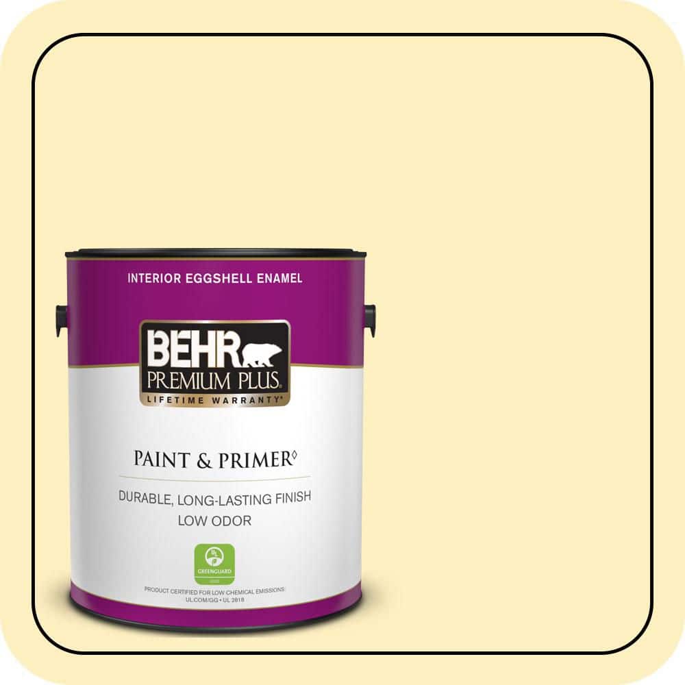 BEHR PREMIUM PLUS 1 gal. #P300-2 Meringue Eggshell Enamel Low Odor Interior Paint & Primer