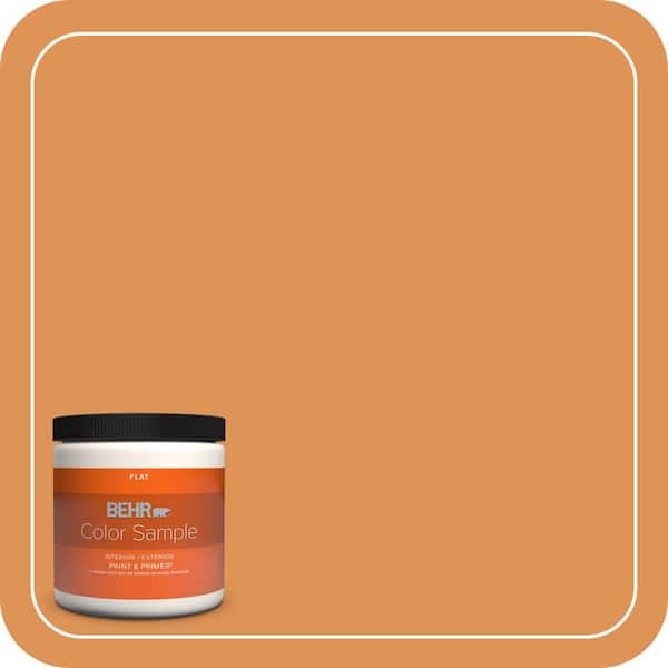 BEHR PREMIUM PLUS 1 gal. #270D-6 Pumpkin Toast Semi-Gloss Enamel Low Odor Interior Paint & Primer (3)