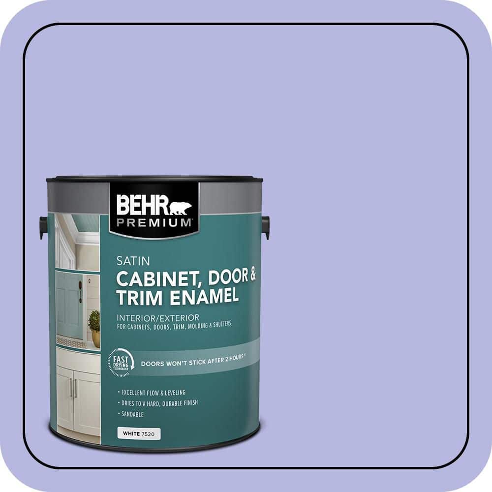 BEHR PREMIUM 1 gal. #P550-3 Lavender Cloud Satin Enamel Interior/Exterior Cabinet, Door & Trim Paint