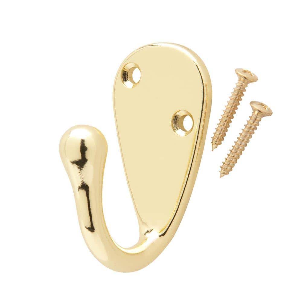 Everbilt Bright Brass Single Robe Hook