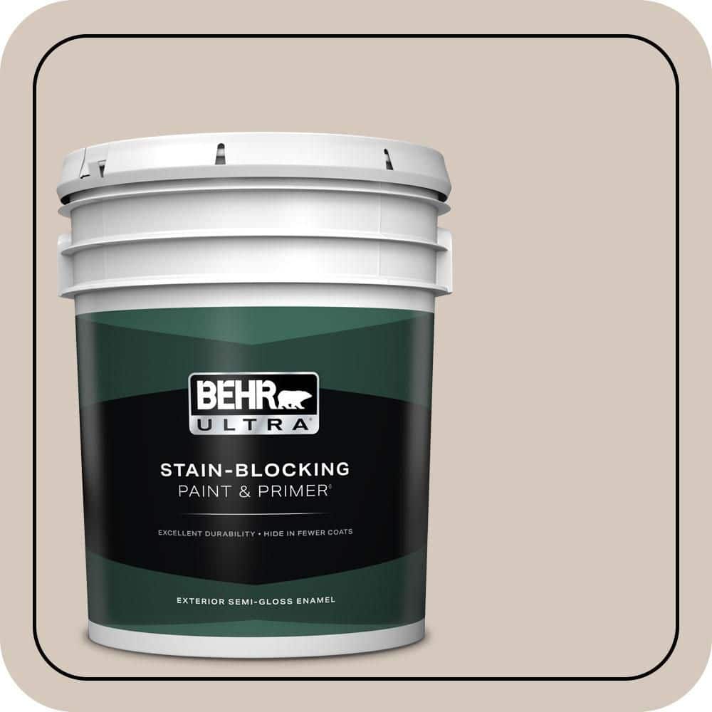 BEHR ULTRA 5 gal. #N230-2 Old Map Semi-Gloss Enamel Exterior Paint & Primer