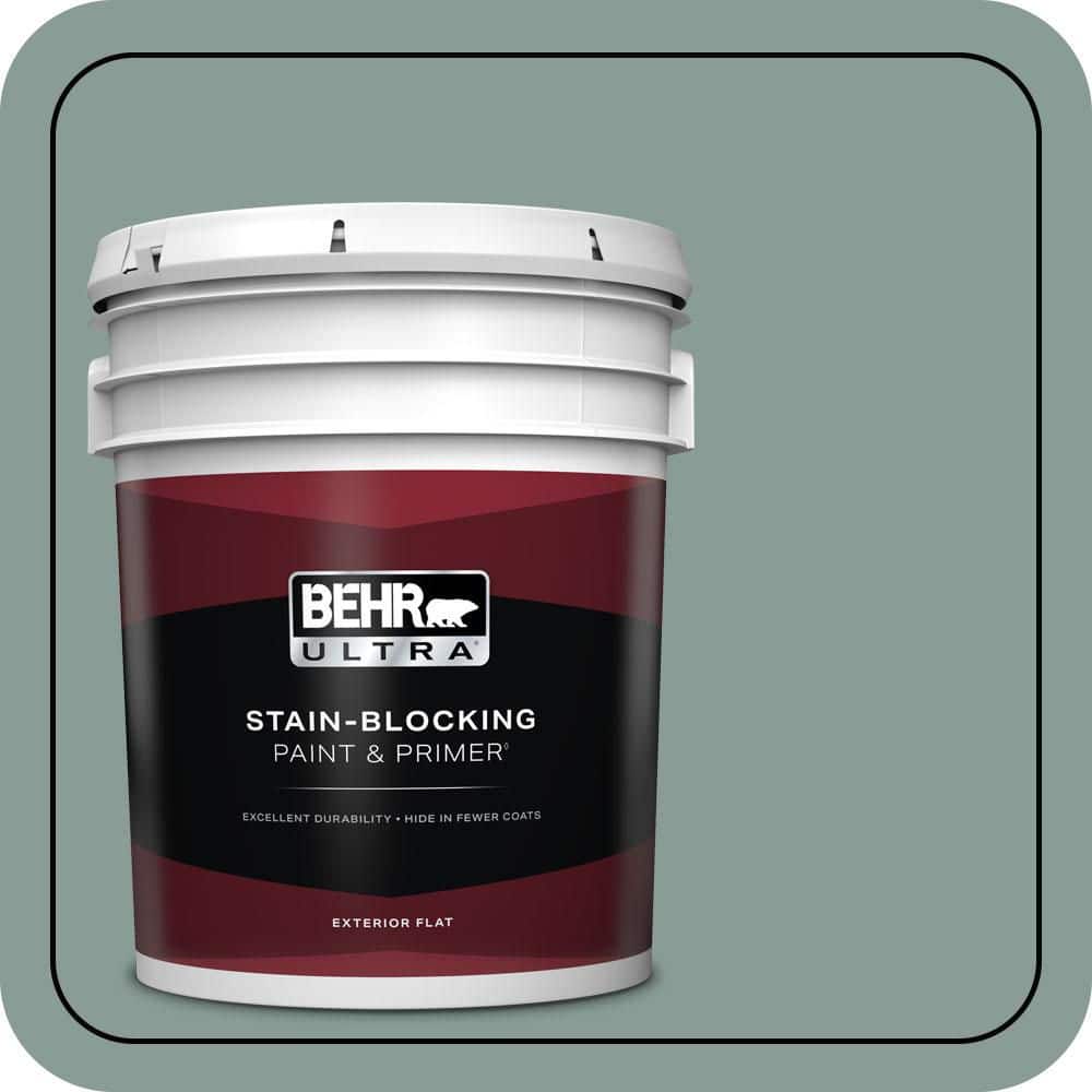 BEHR ULTRA 5 gal. #490F-5 Cloud Burst Flat Exterior Paint & Primer