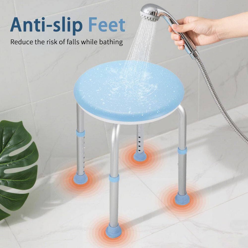Numhew Adjustable Swivel Bath Seat Shower Chair for Inside Shower, Bathroom Bench Bath Chair for Elderly and Disabled (3)