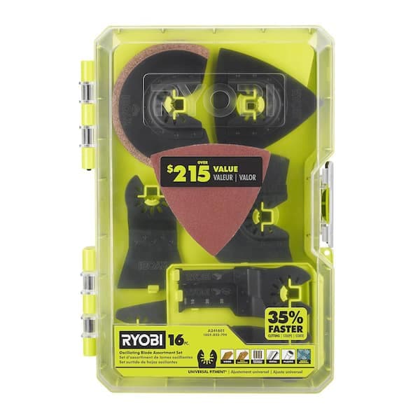 RYOBI 16-Piece Oscillating Multi-Tool Blade Accessory Set (2)