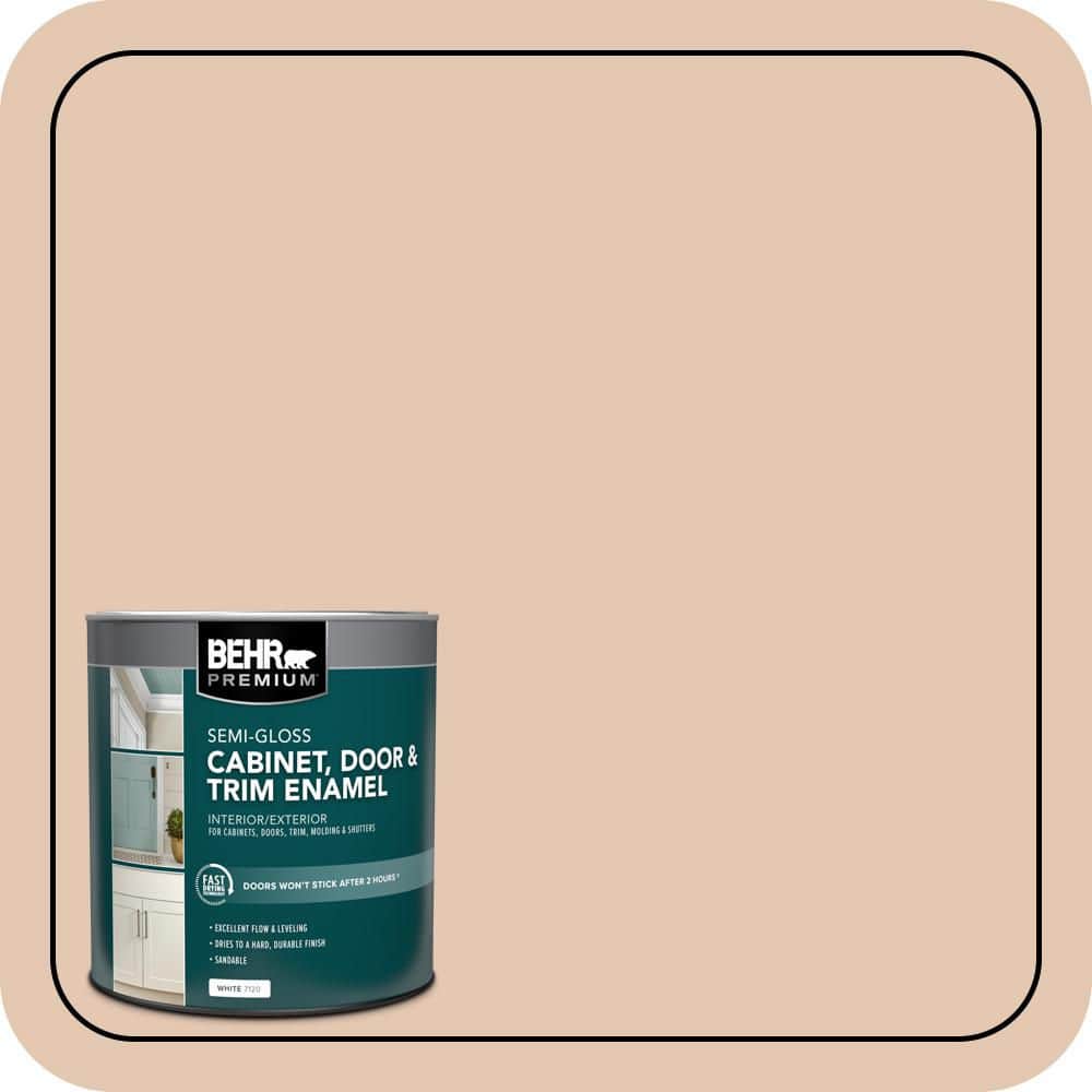 BEHR PREMIUM 1 qt. #S230-2 Mesquite Powder Semi-Gloss Enamel Interior/Exterior Cabinet, Door & Trim Paint