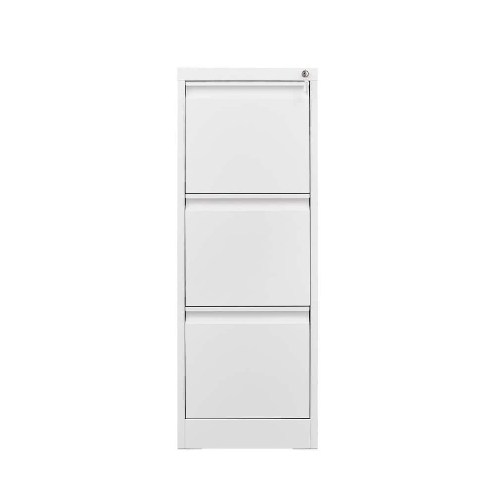 Unbranded 14.65 in. W 17.71 in. D 52.36 in. H Metal Linen Cabinet with 3 Drawer and Lock for Home Office School Garage