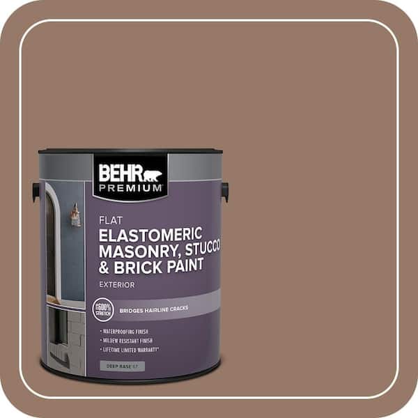 BEHR PREMIUM 1 gal. #BXC-73 True Walnut Elastomeric Masonry, Stucco and Brick Exterior Paint (2)