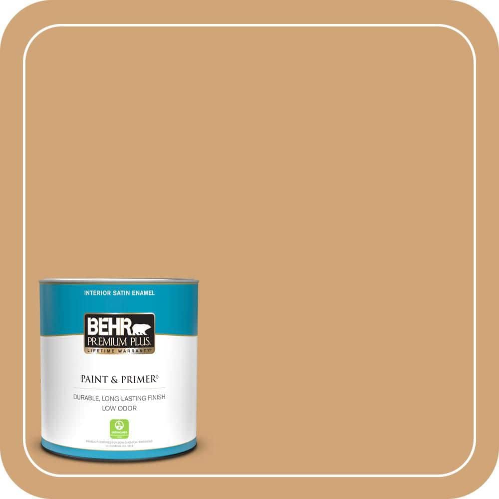 BEHR PREMIUM PLUS #PMD-79 Sesame Enamel Interior/Exterior Paint & Primer Color Sample (1)