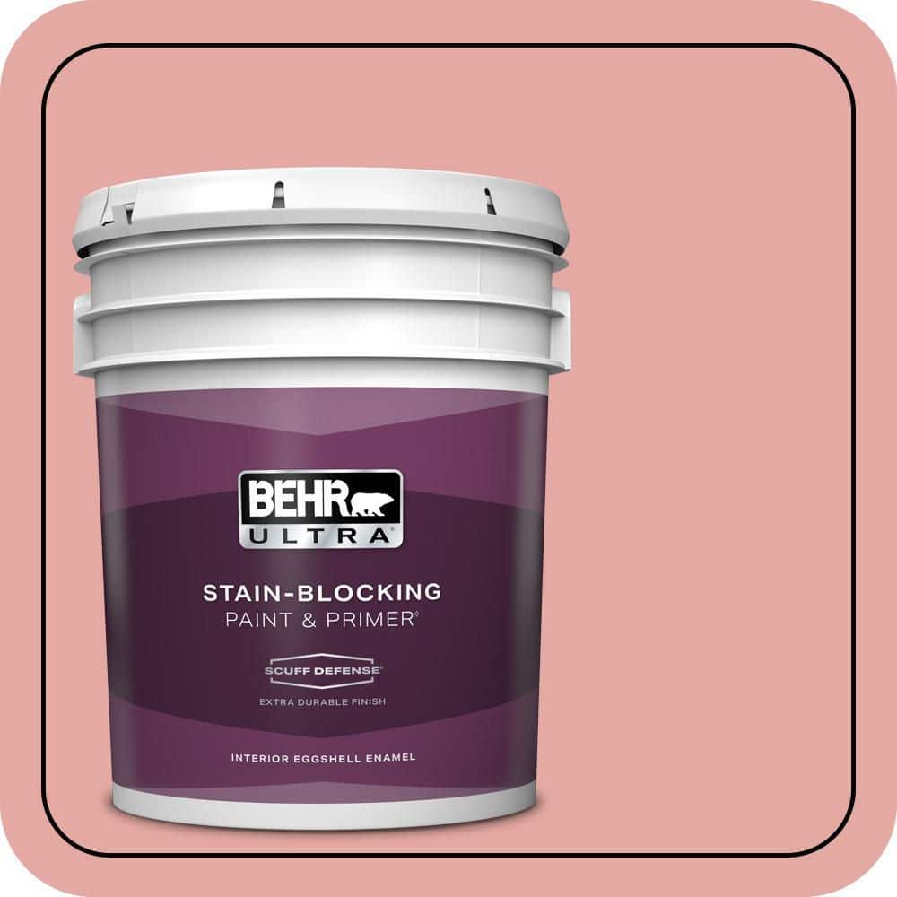 BEHR ULTRA 5 gal. #MQ4-03 Coral Fountain Extra Durable Eggshell Enamel Interior Paint & Primer