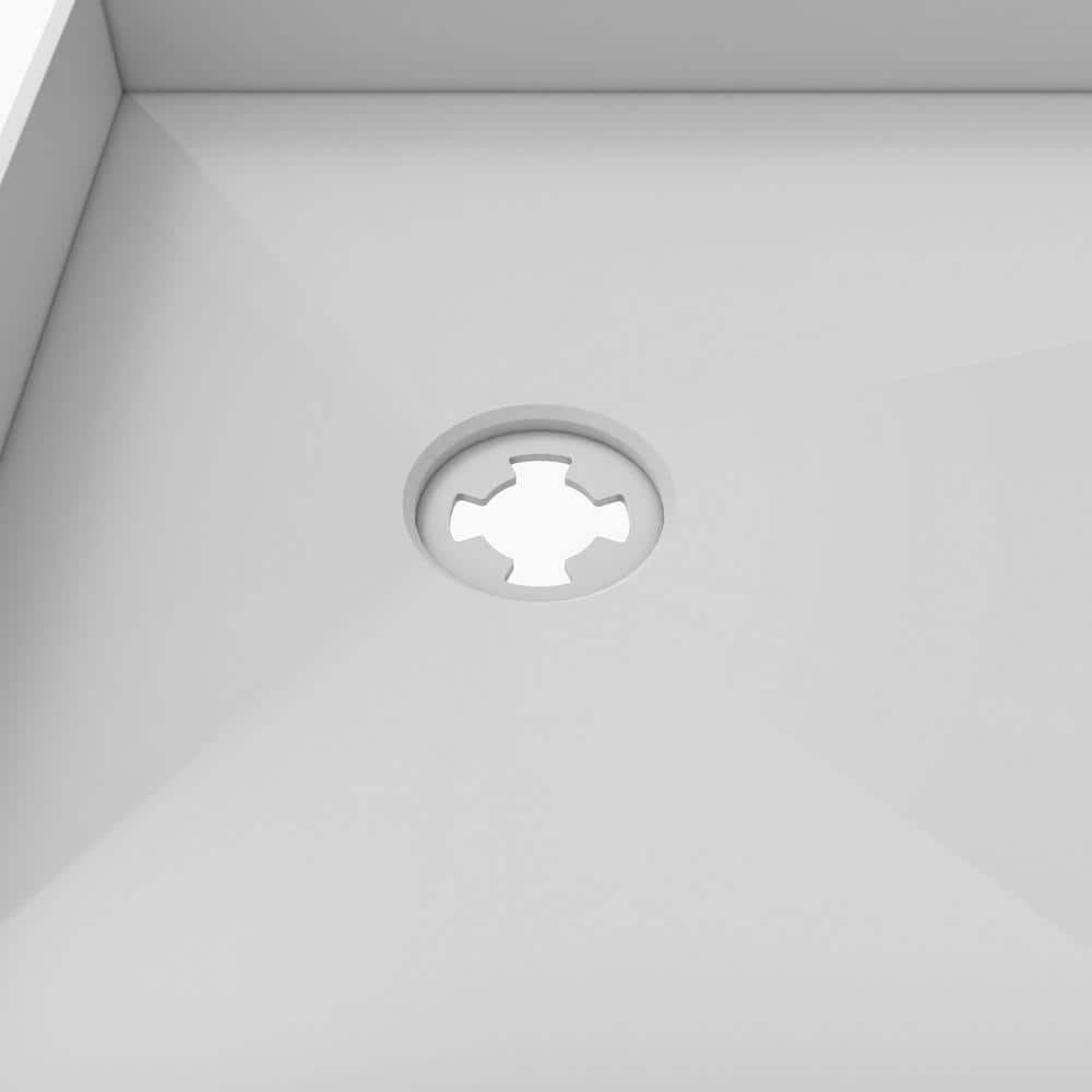 DreamLine TilePrime 36 in. L 60 in. W Alcove Shower Pan Base with Drain (3)