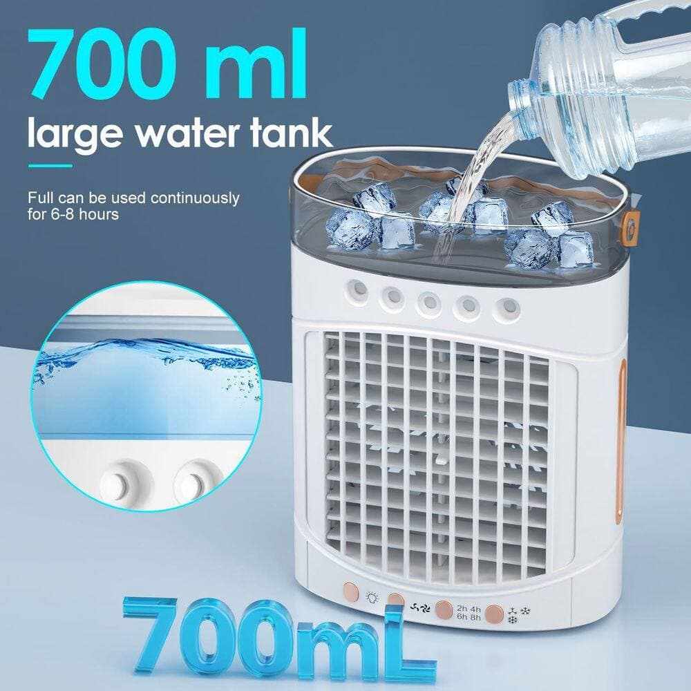 Tahanbath 4-in-1 Portable Evaporative Air Cooler with 700mL Water Tank & 7-Color LED Light (2)