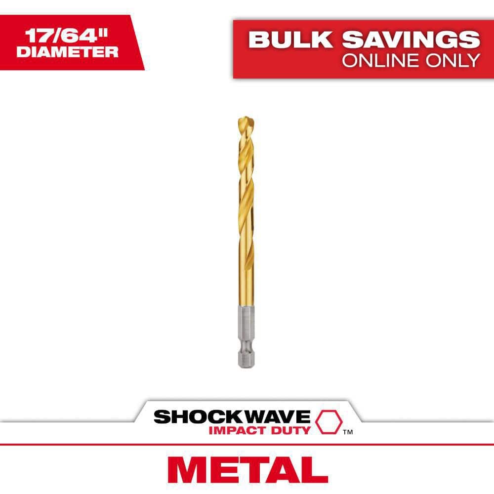 Milwaukee SHOCKWAVE 17/64 in. Titanium Twist Drill Bit (1)