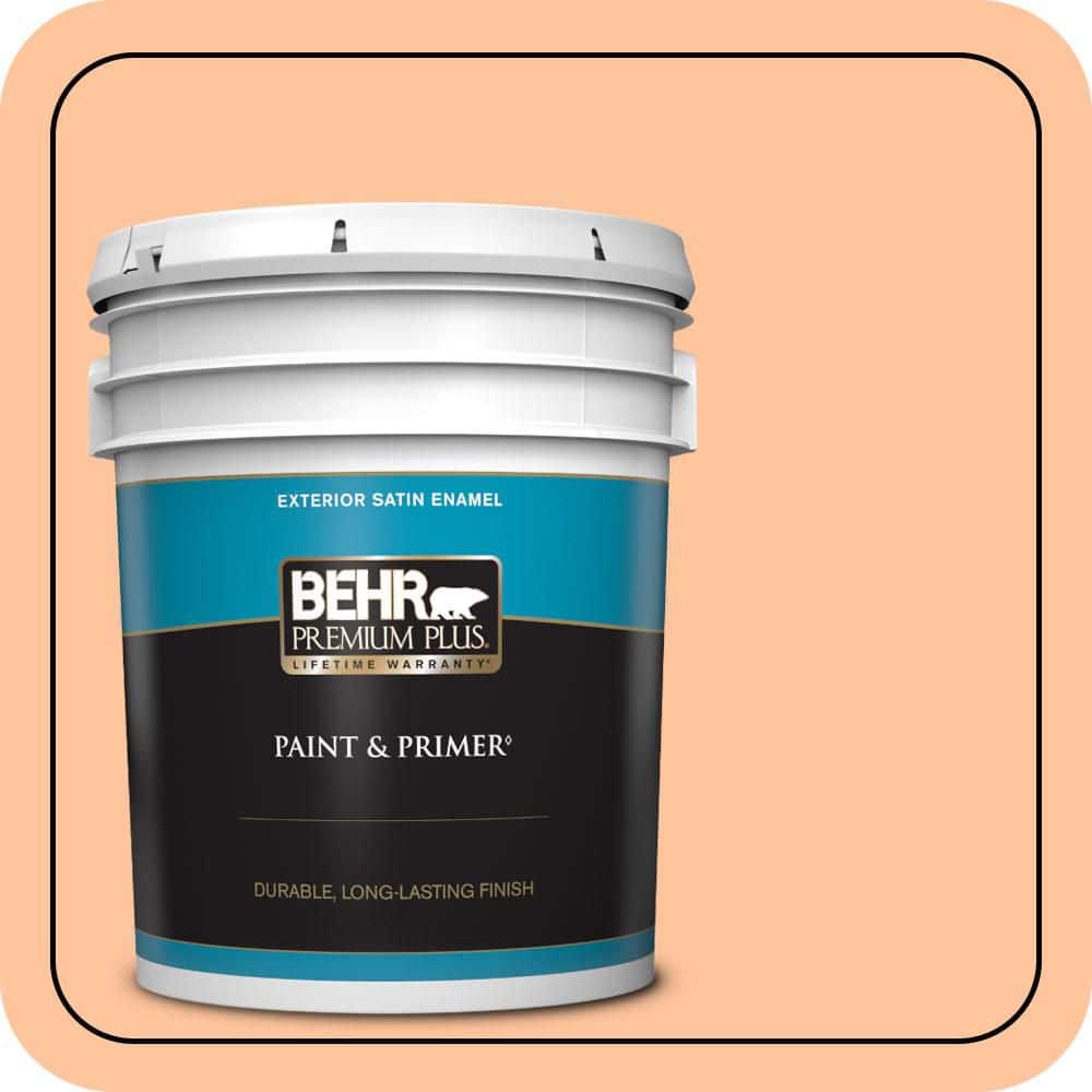 BEHR PREMIUM PLUS 5 gal. #P210-3 Gumdrops Satin Enamel Exterior Paint & Primer