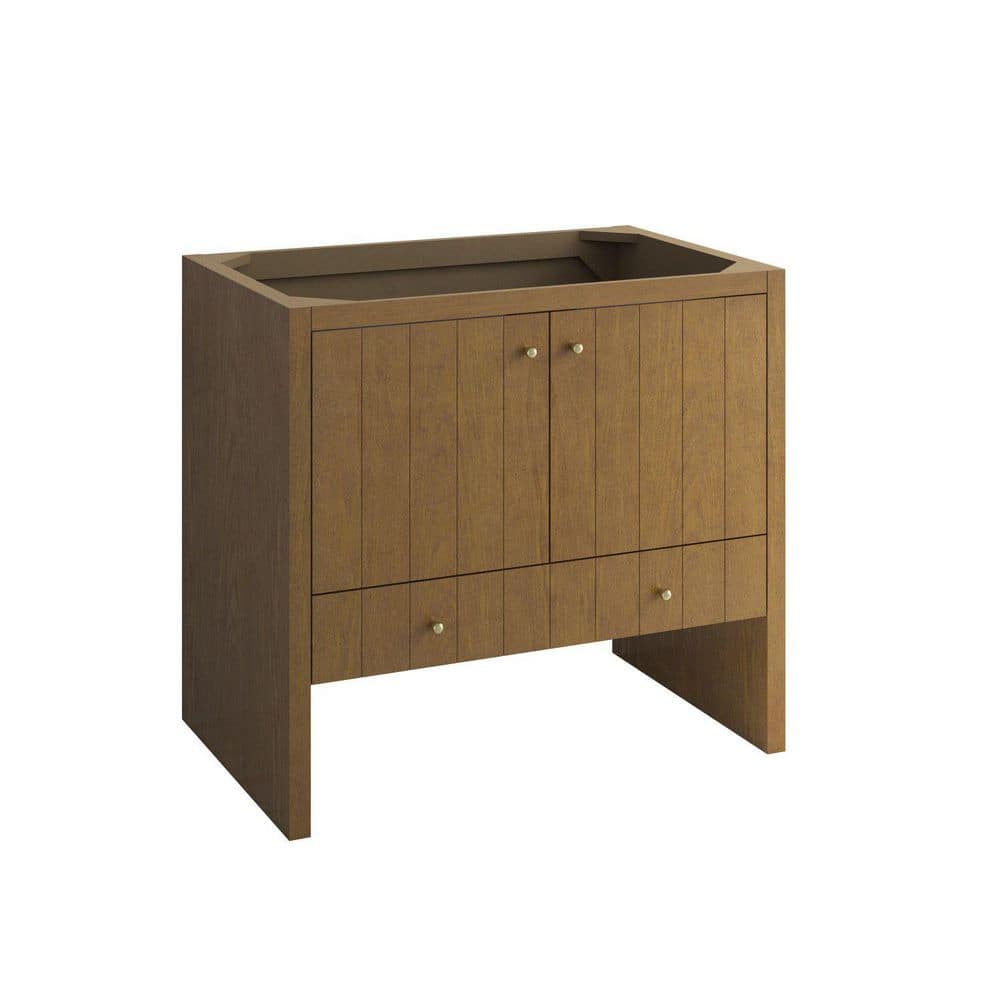 James Martin Vanities Hudson 35.9 in. W x 23.1 in. D x 33.0 in. H Single Bath Vanity Cabinet without Top in Honey Oak