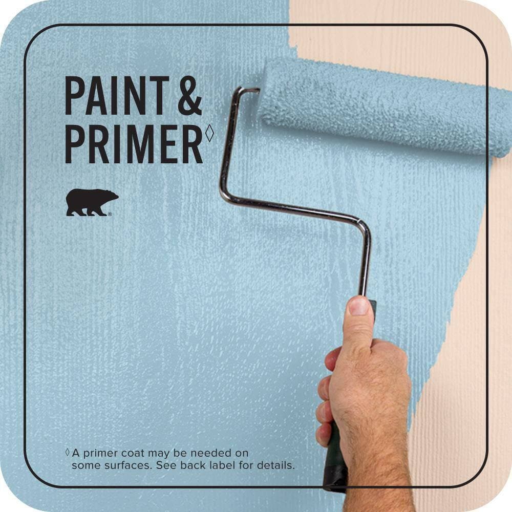 BEHR PREMIUM PLUS 1 gal. #M490-2 Carefree Sky Flat Exterior Paint & Primer (2)