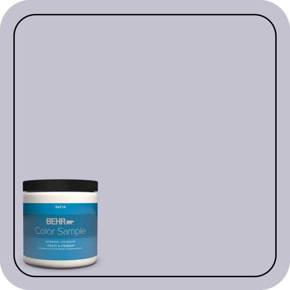BEHR PREMIUM PLUS 8 oz. #MQ5-40 Satire Satin Enamel Interior/Exterior Paint & Primer Color Sample (1)